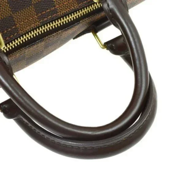 AUTHENTIC LOUIS VUITTON SPEEDY 25 HAND BAG PURSE DAMIER EBENE AA3079 - Picture 5 of 11